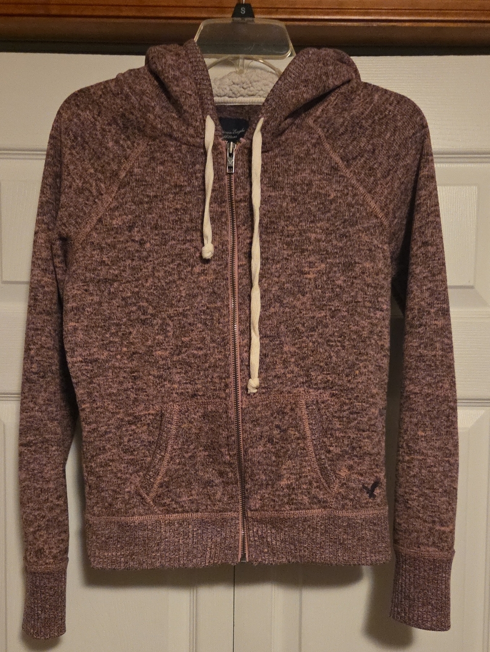 American Eagle Outfitters Mauve Marbled Zip-Up Hoodie